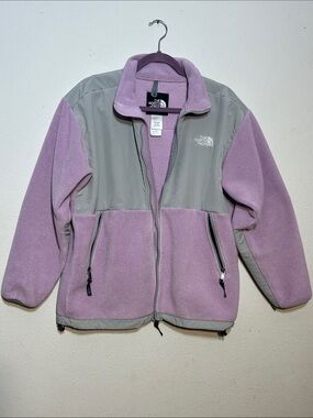 The North Face Polartec Youth Lavender and Gray Fleece Jacket Oversize Size XL
